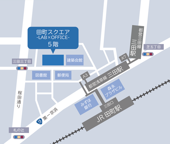 最寄駅からの拡大地図